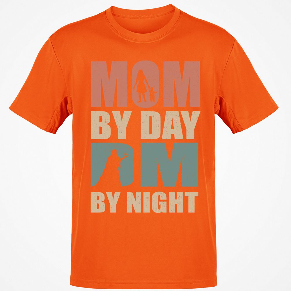 Mom By Day DM By Night Classic Unisex T-Shirt - Orange - 8