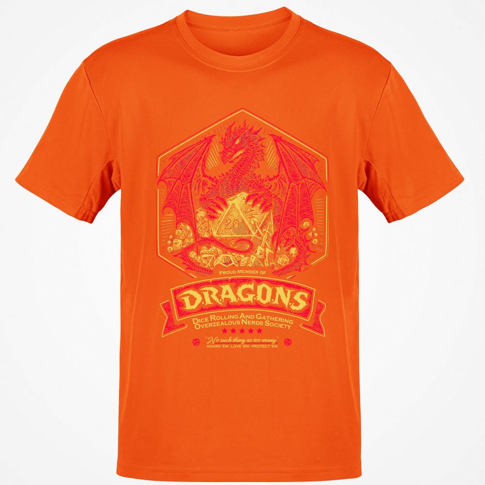 Fantasy Dragon With Dice - Orange - 8