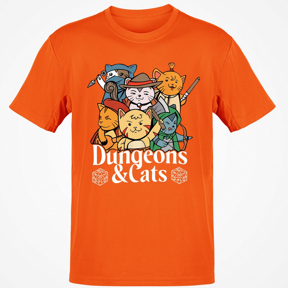 Dungeons & Cats Classic Unisex T-Shirt - Orange - 8