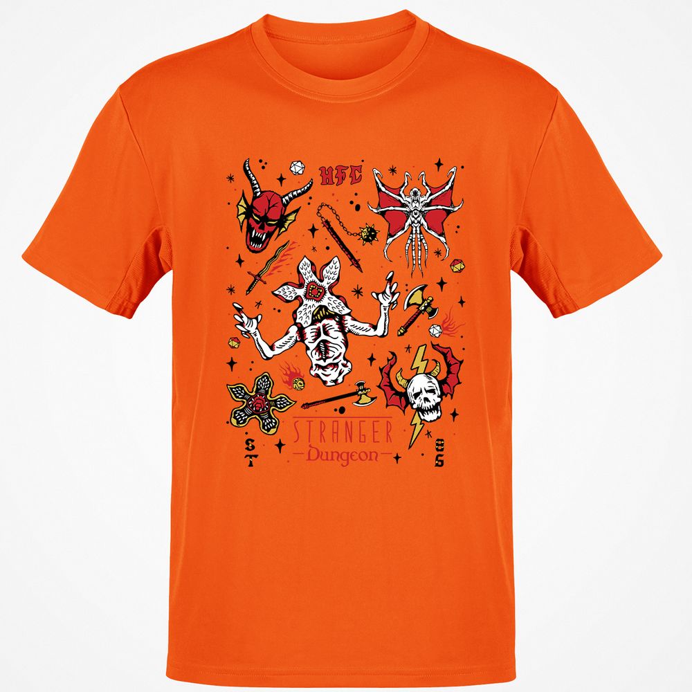 STRANGER DUNGEON Classic Unisex T-Shirt - Orange - 8