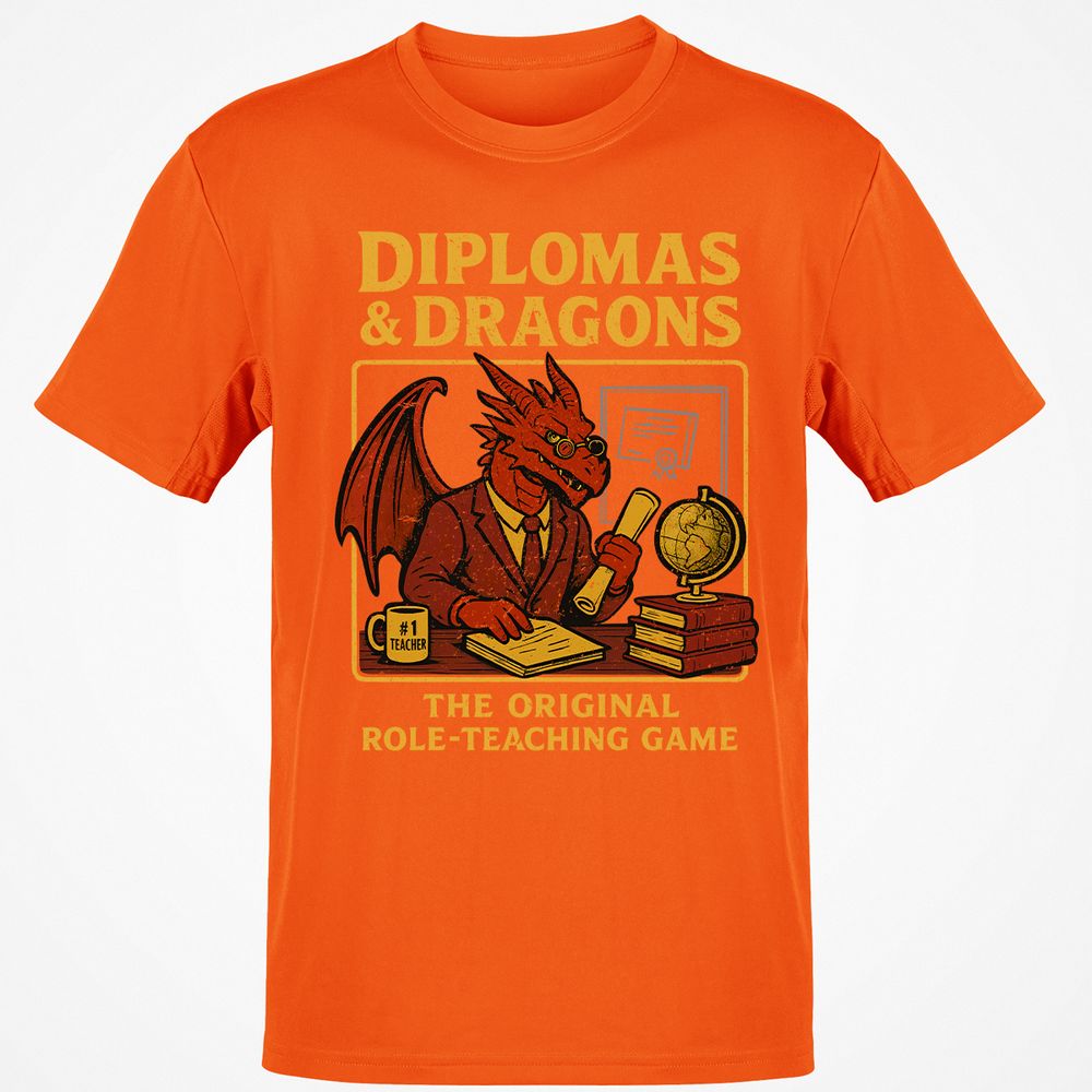 Diplomas & Dragons Classic Unisex T-Shirt - Orange - 8