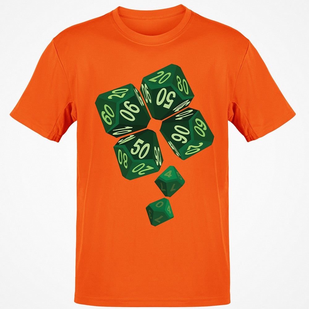 Dice Clover Classic Unisex T-Shirt - Orange - 8