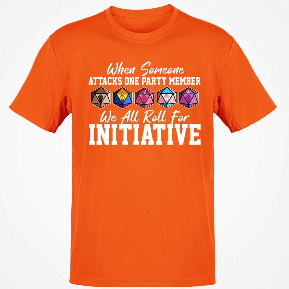 LGBT Roll For Initiative Classic Unisex T-Shirt - Orange - 8