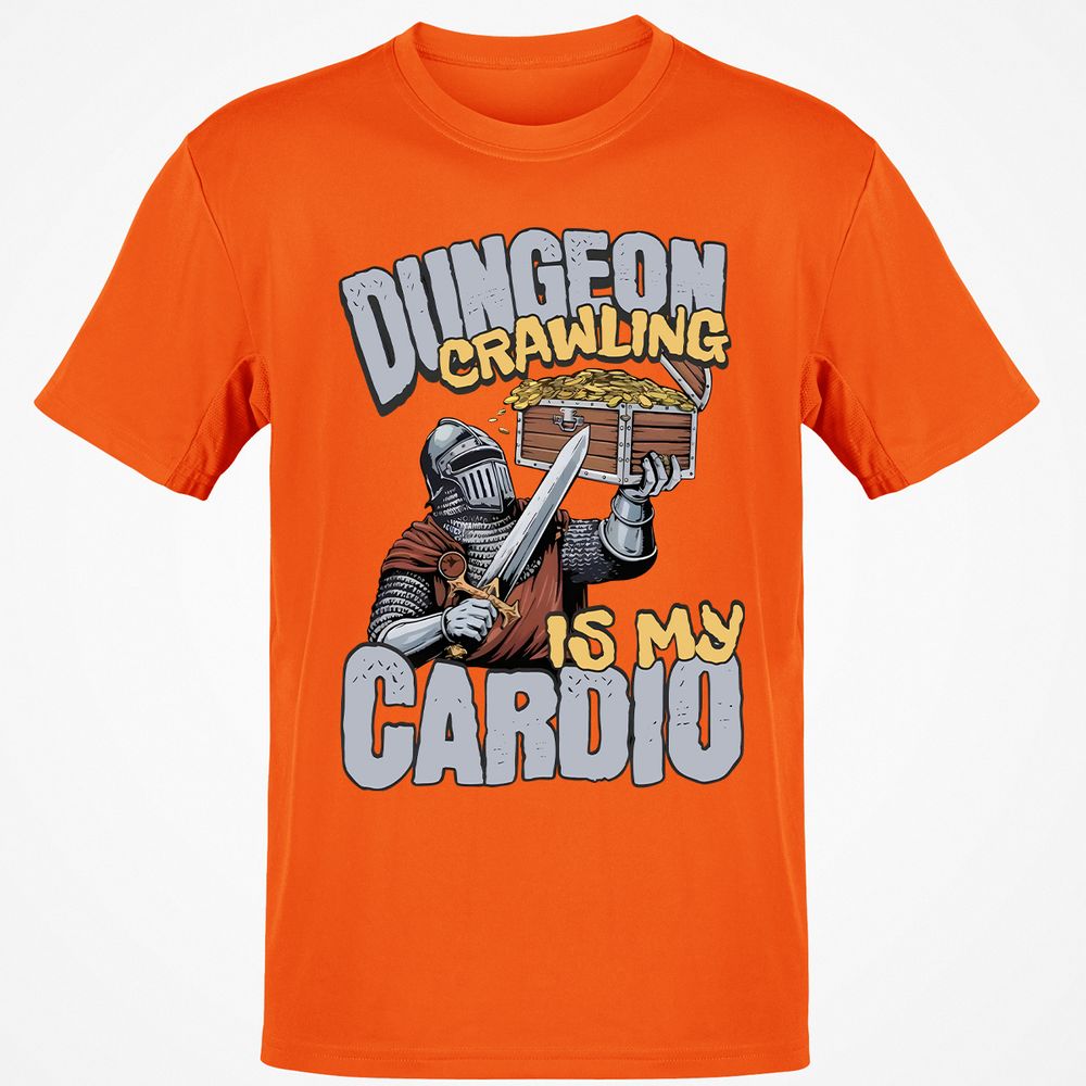 Dungeon Crawling Is My Cardio Classic Unisex T-Shirt - Orange - 8