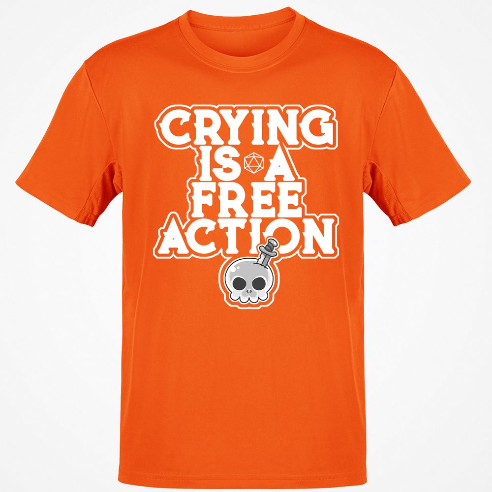 Crying Is A Free Action T-Shirt - Orange - 8
