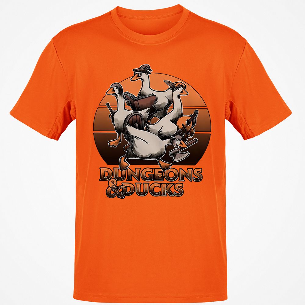 Dungeons And Ducks Classic Unisex T-Shirt - Orange - 8