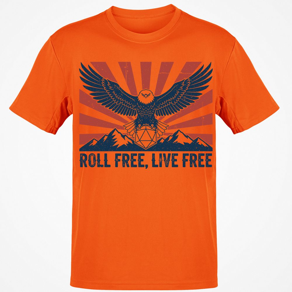 Roll Free, Live Free Classic Unisex T-Shirt - Orange - 8