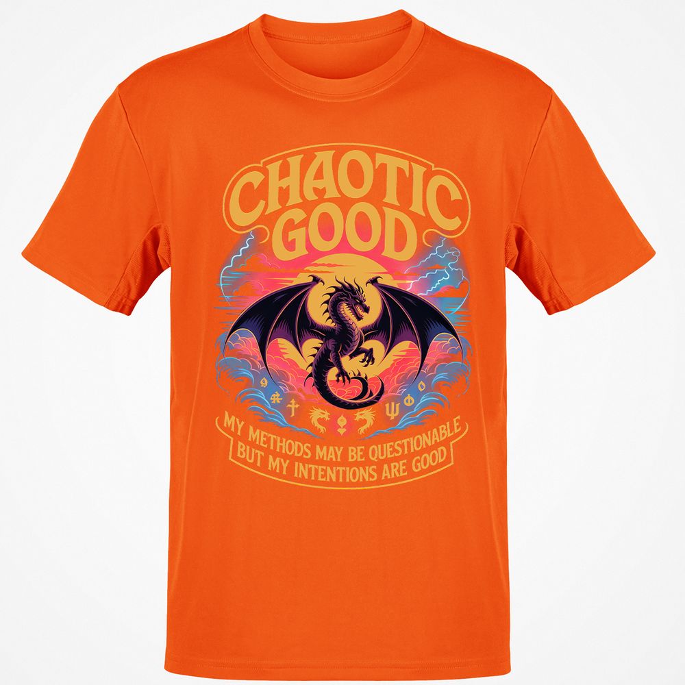 Chaotic Good Classic Unisex T-Shirt - Orange - 8