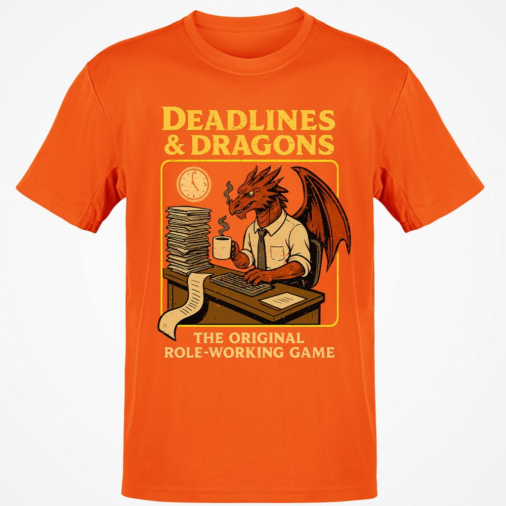 Deadlines & Dragons (Office Staff) Classic Unisex T-Shirt - Orange - 8