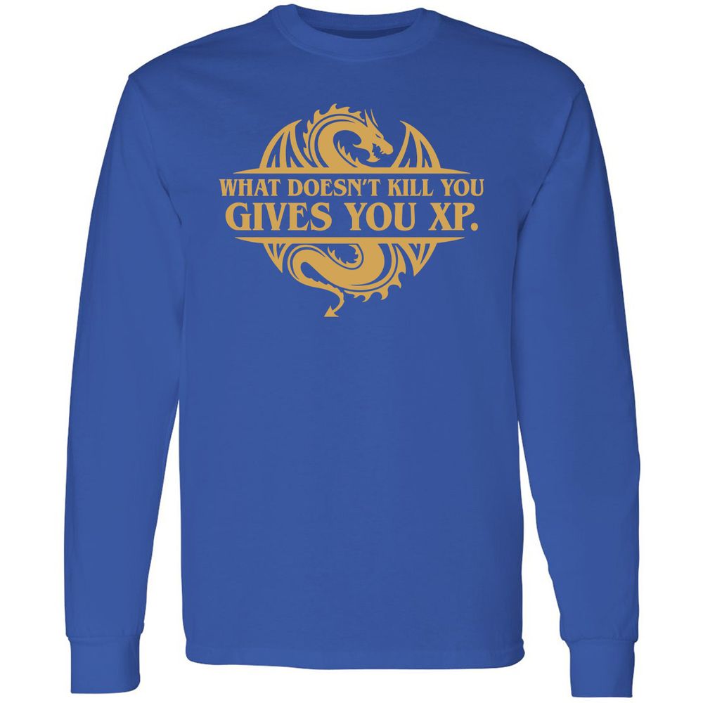 What Doesn't Kill You Gives You XP Long Sleeve T-Shirt - Royal - 8