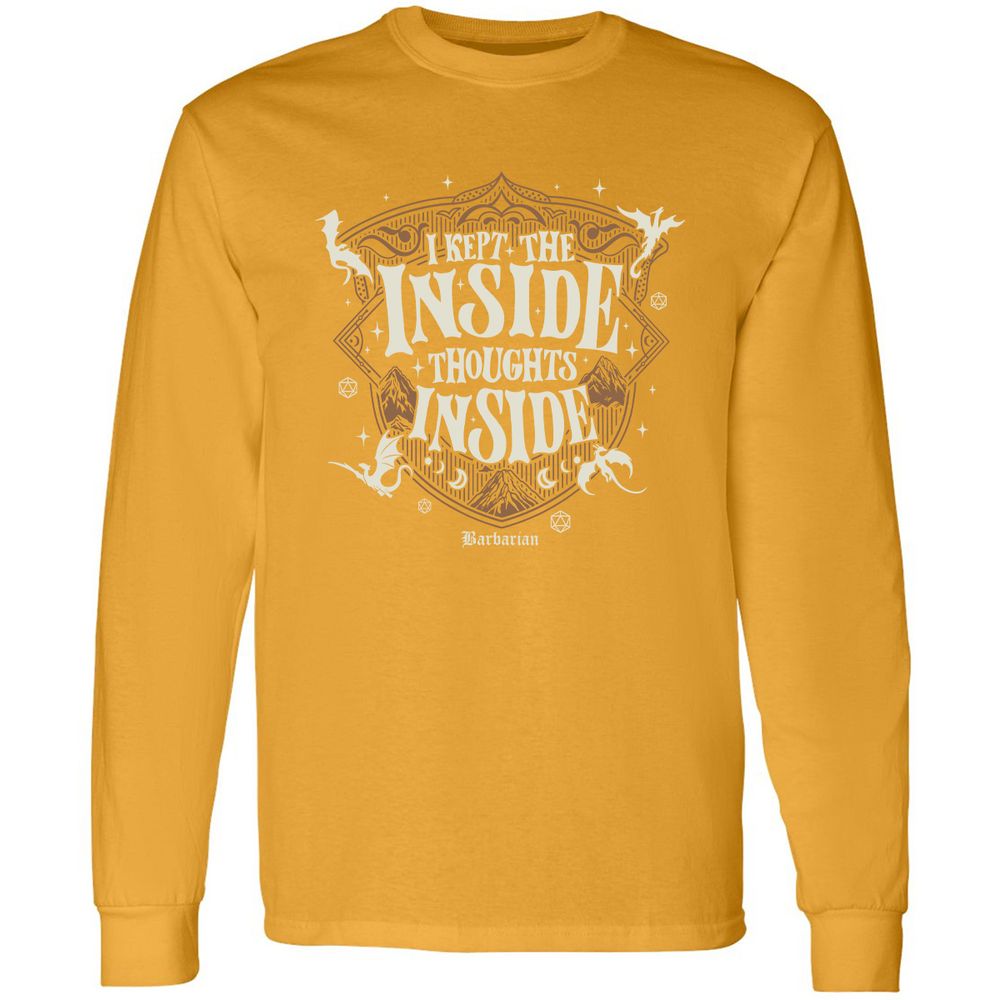 Barbarian I Kept The Inside Thoughts Inside - Gold - 9