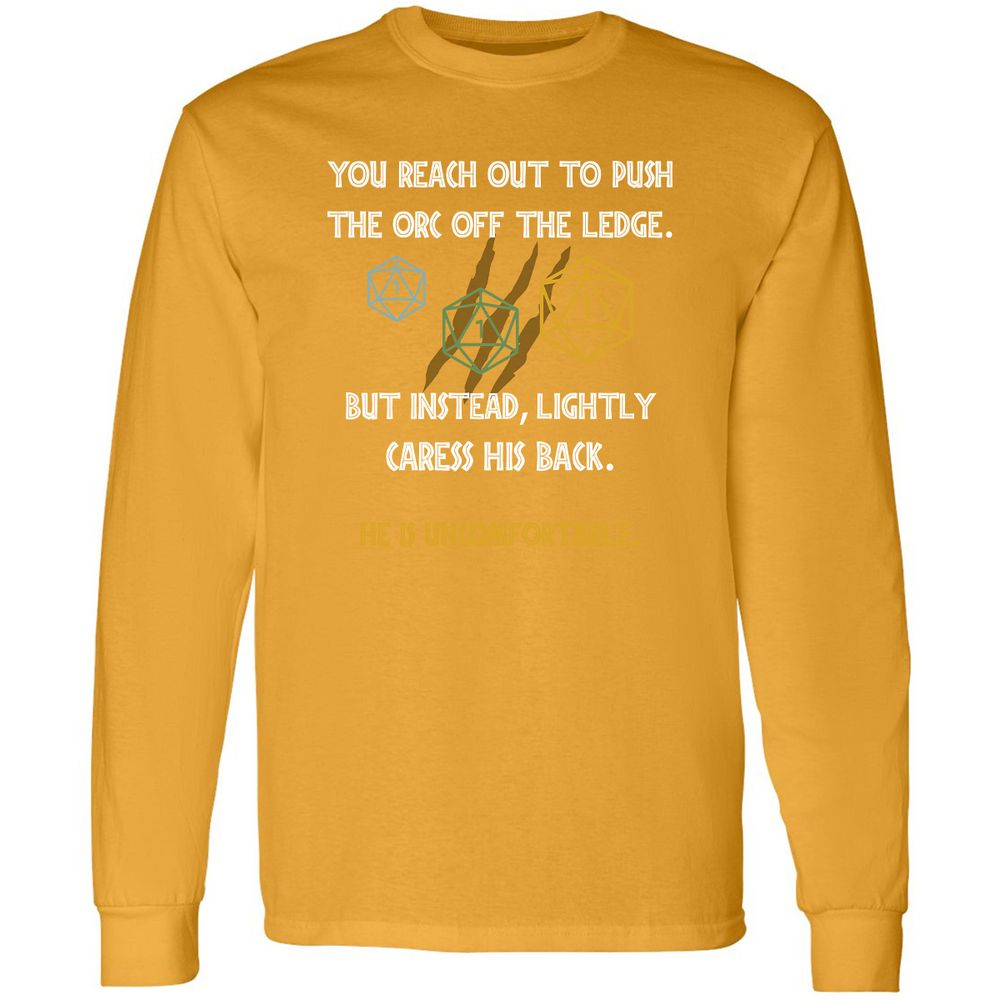 YOU REACH OUT TO PUSH Long Sleeve T-Shirt - Gold - 9