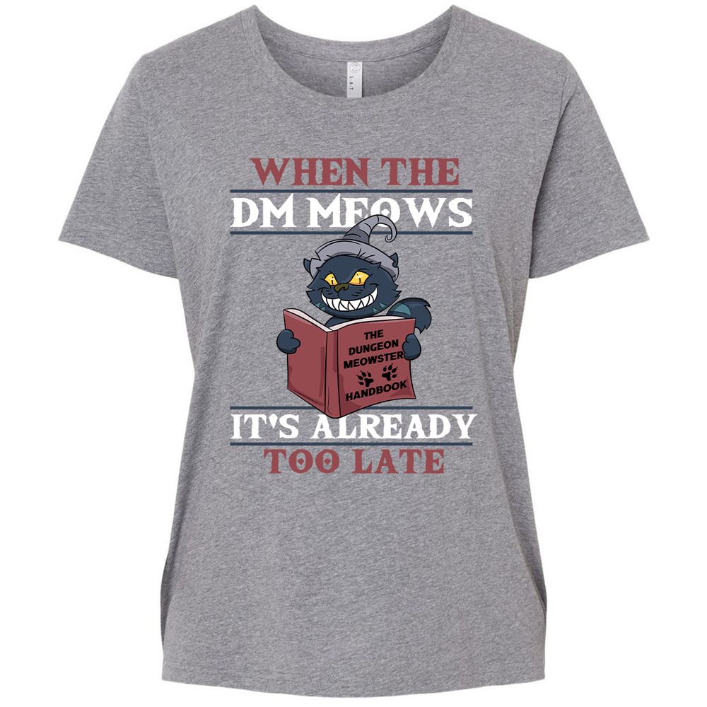 When The DM Meow Ladies Curvy Jersey - Granite Heather - 9