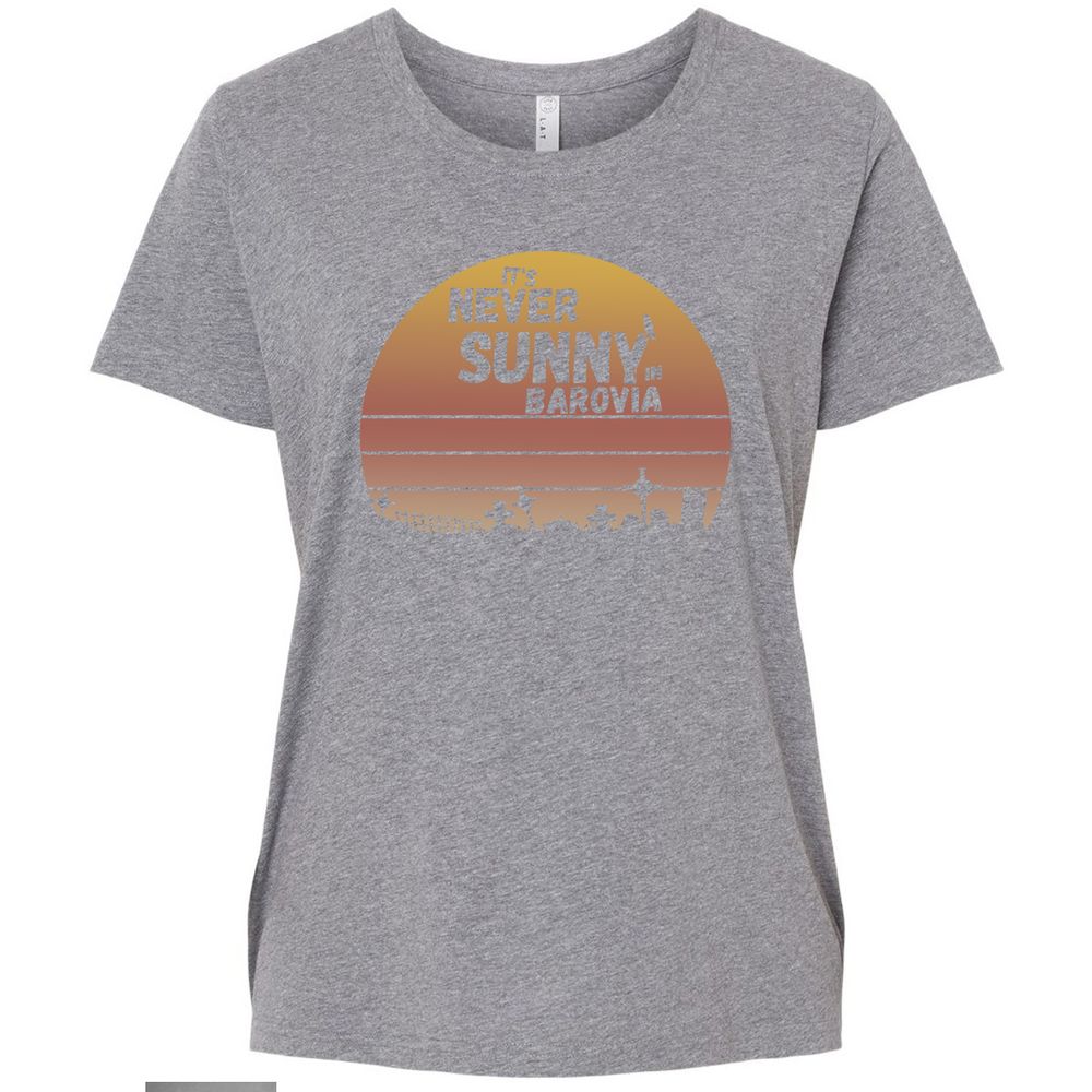 Vintage It's Never Sunny In Barovia Ladies Curvy Jersey - Granite Heather - 9