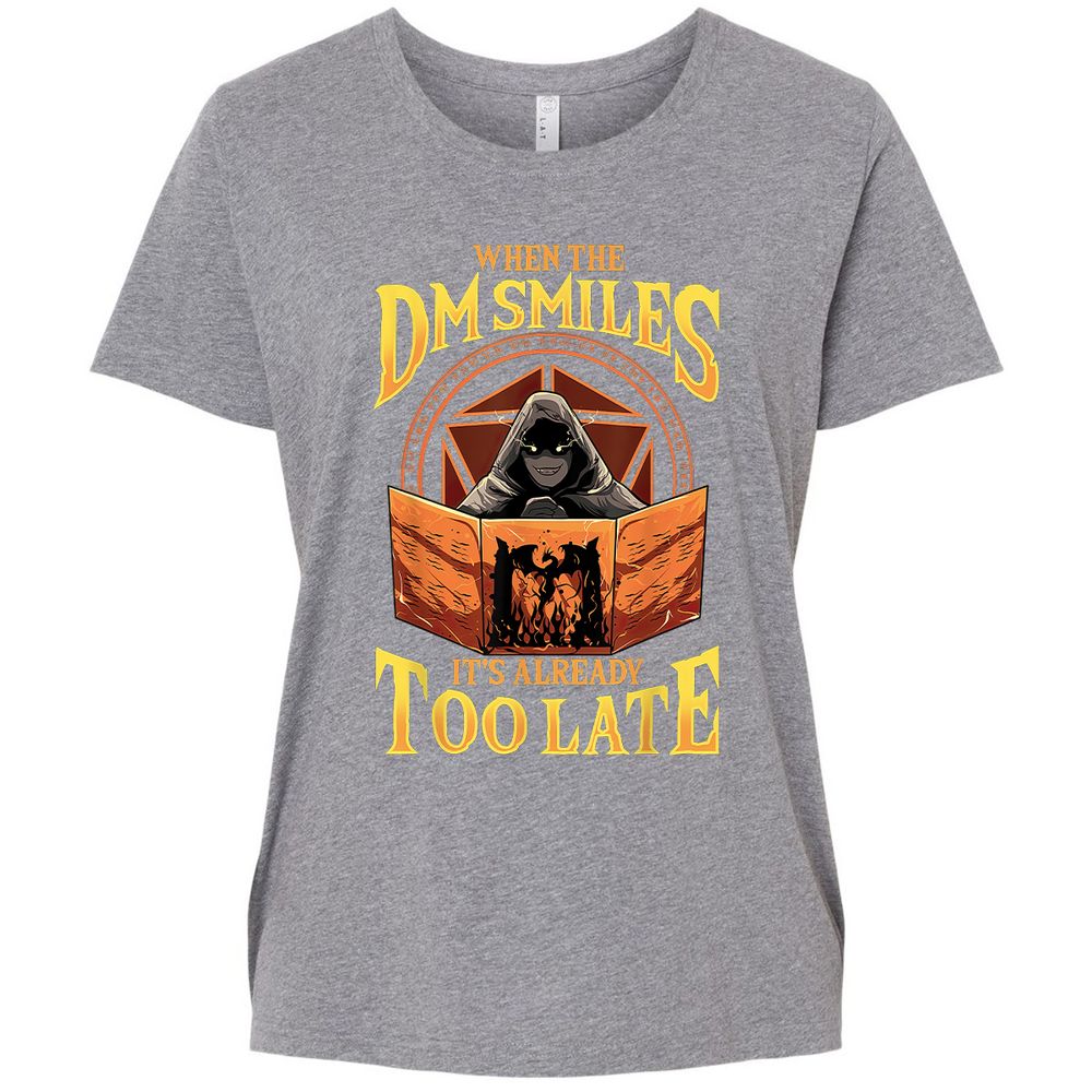 When The Dm Smiles Its Already Too Late Ladies Curvy Jersey - Granite Heather - 9