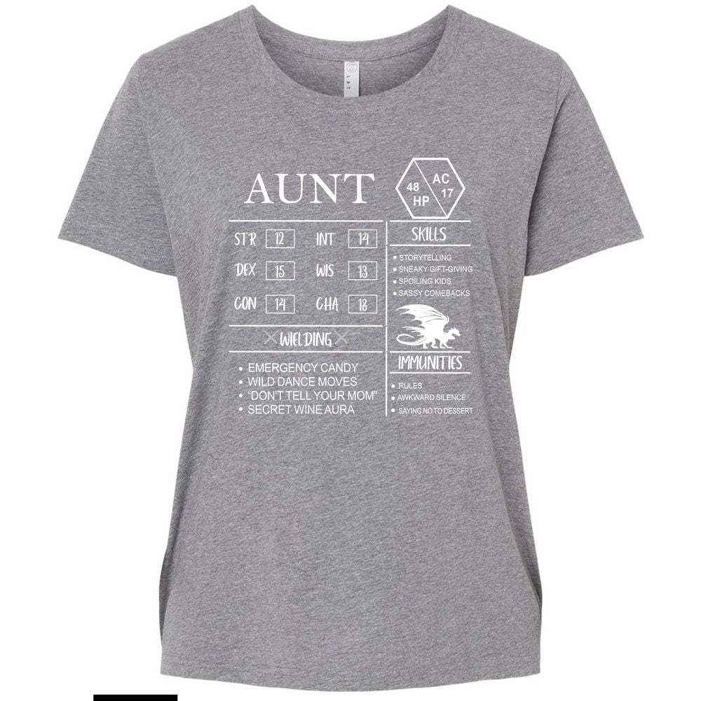 Aunt Stats Ladies Curvy Jersey - Granite Heather - 9
