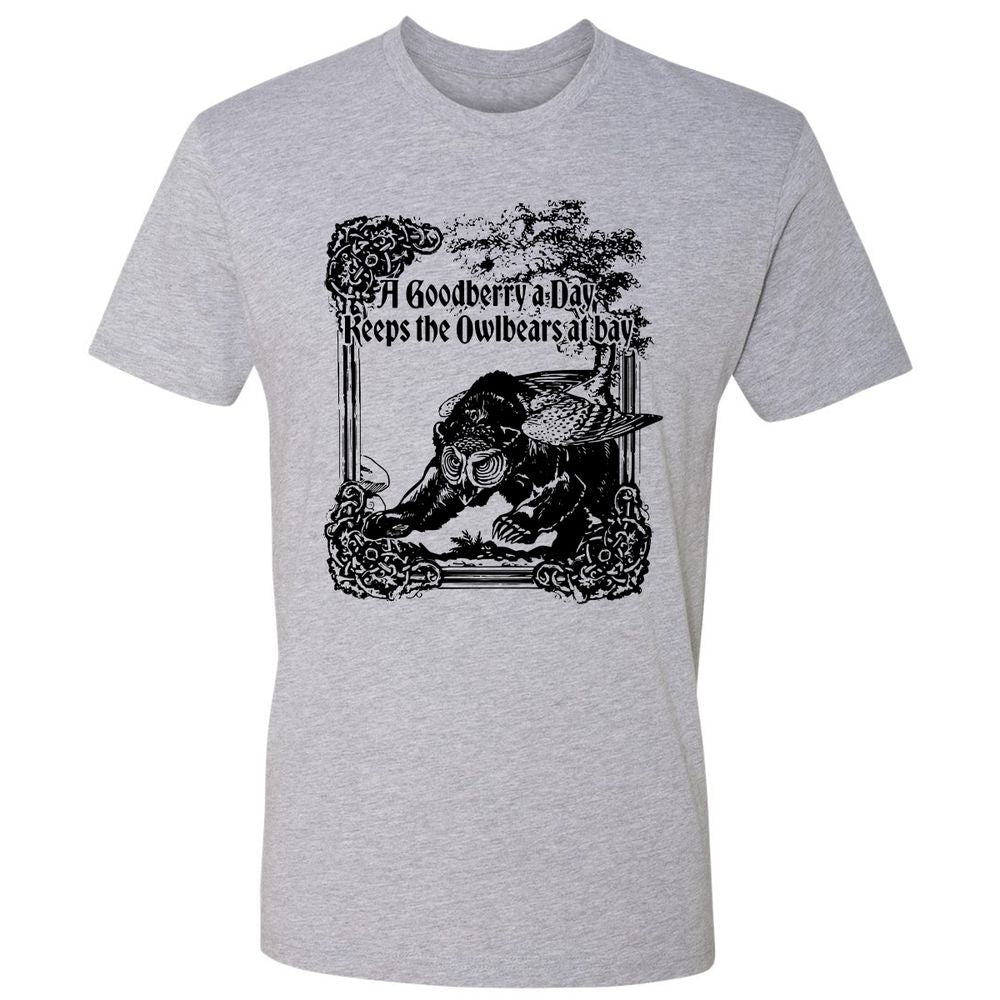 A Goodberry A Day Keeps The Owlbears At Bay Premium Unisex T-Shirt - Heather Grey - 9