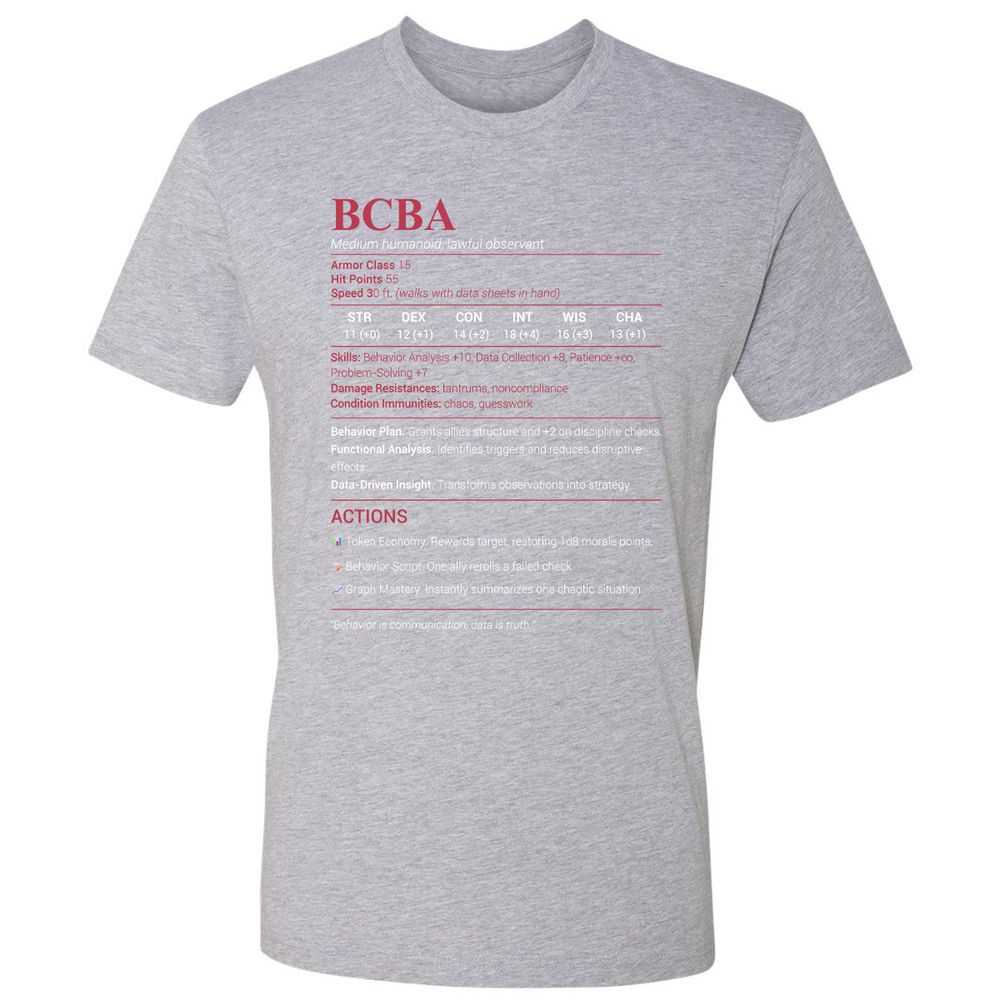 BCBA Premium Unisex T-Shirt - Heather Grey - 9