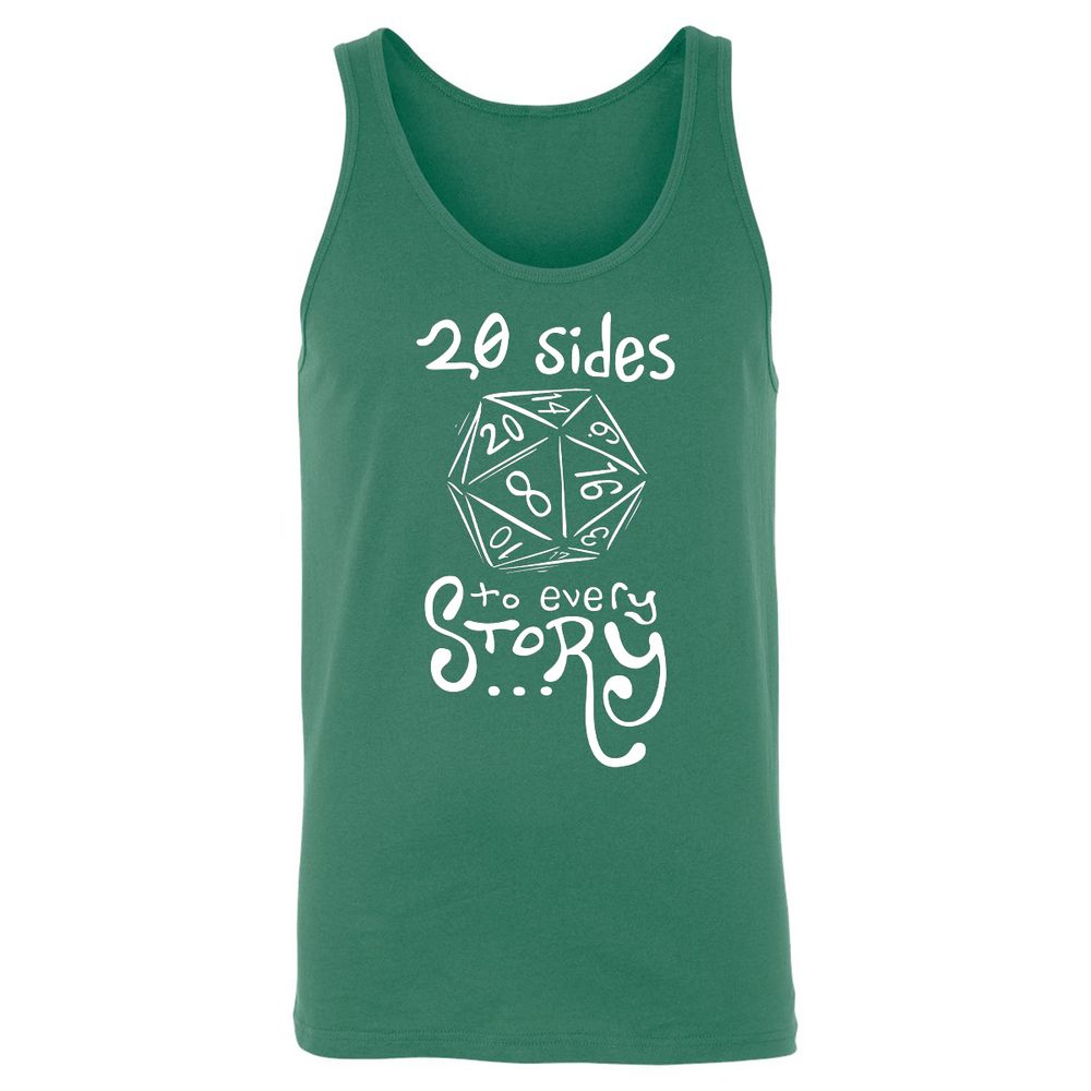 20 Sides to Every Story Unisex Jersey Tank - Kelly - 9