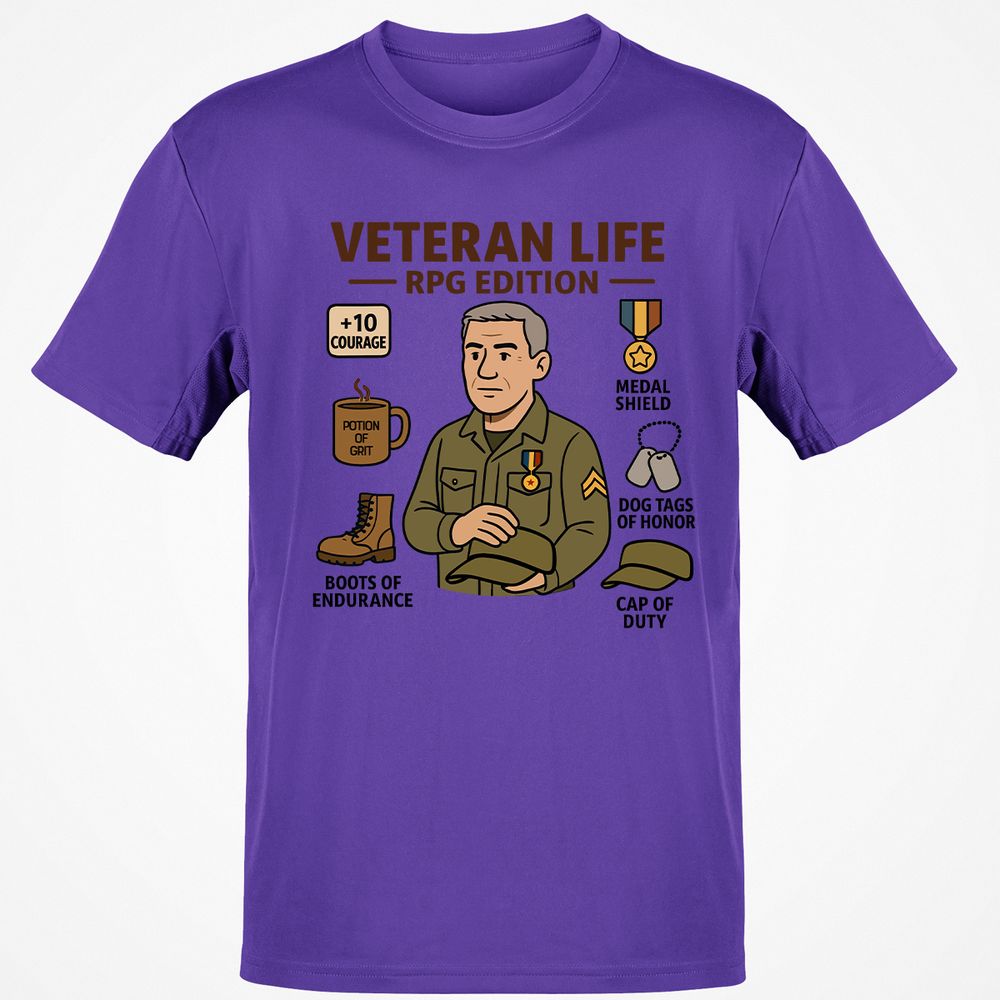 Veteran Life RPG Edition Classic Unisex T-Shirt - Purple - 9