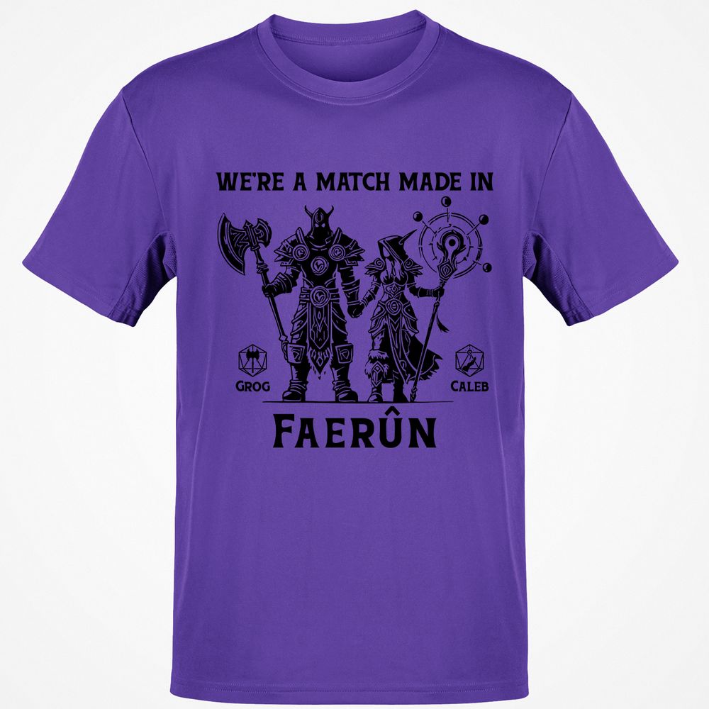 Custom DnD Class Couple Classic Unisex T-Shirt - Purple - 9
