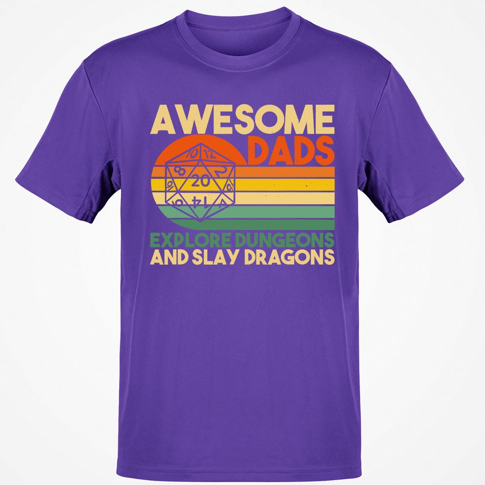 Awesome Dads Explore Dungeons Classic Unisex T-Shirt - Purple - 9