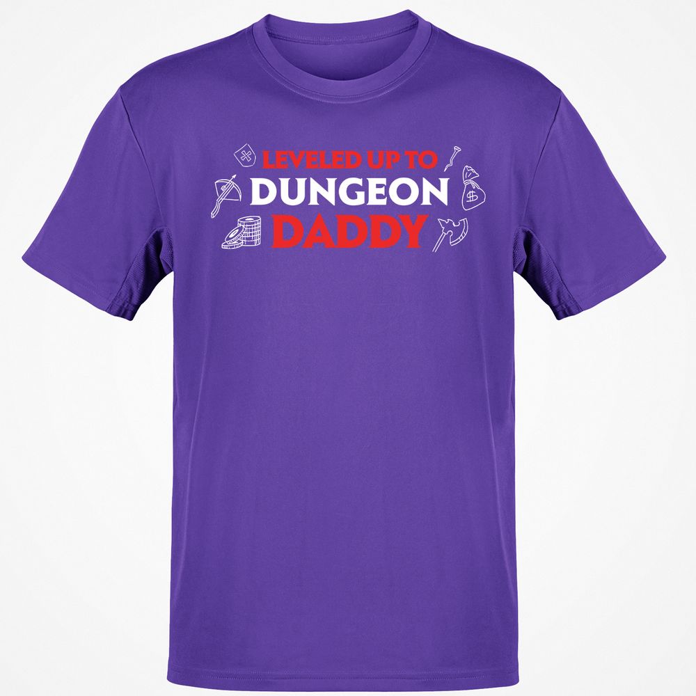 Leveled Up To Dungeon Daddy T-Shirt - Purple - 9