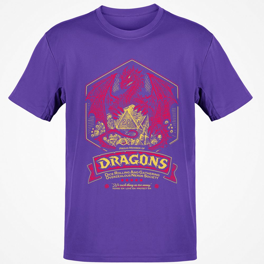 Fantasy Dragon With Dice - Purple - 9