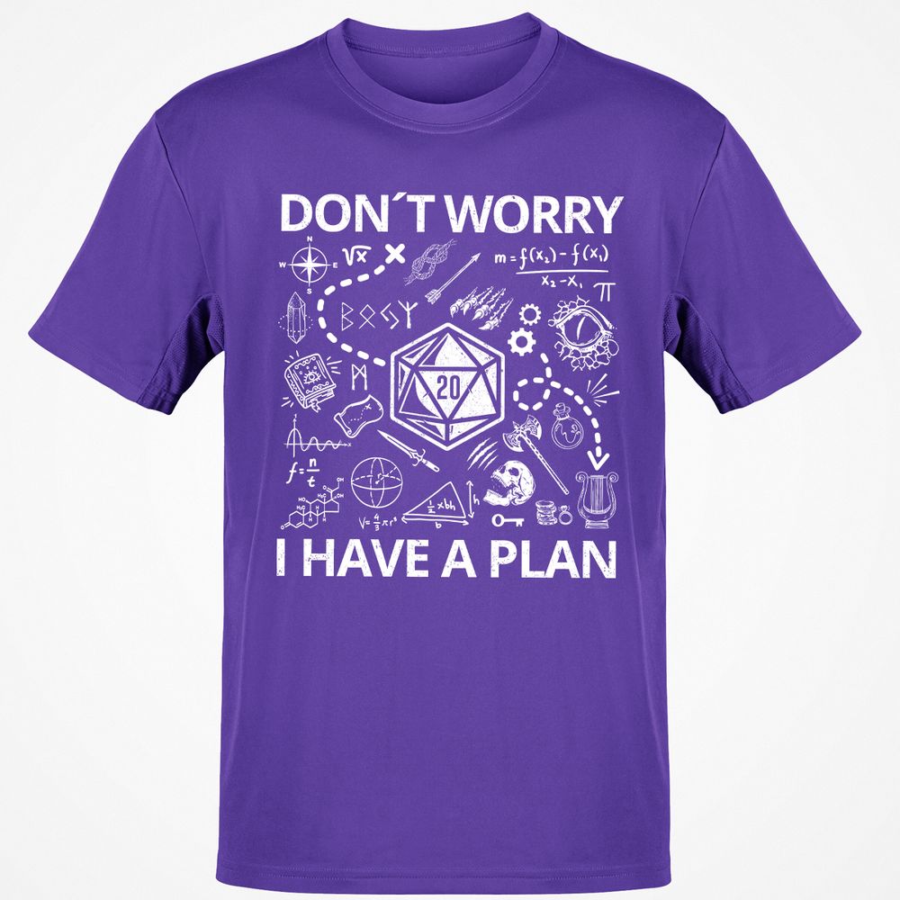 Don't Worry I Have A Plan Classic Unisex T-Shirt - Purple - 9