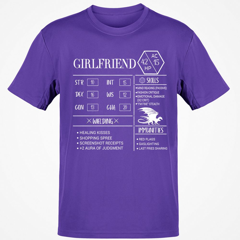 Girlfriend Stats Classic Unisex T-Shirt - Purple - 9
