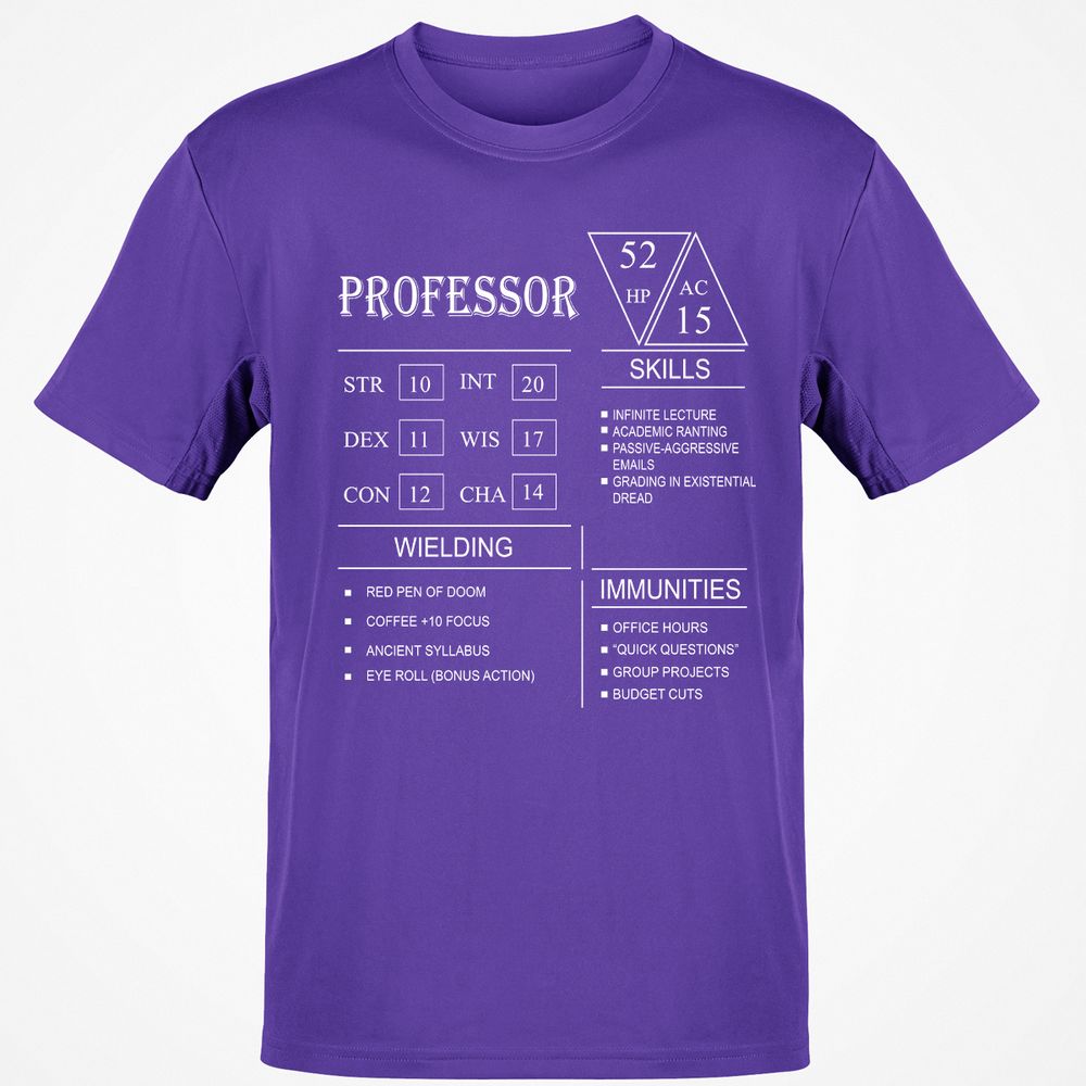 Professor New Classic Unisex T-Shirt - Purple - 9
