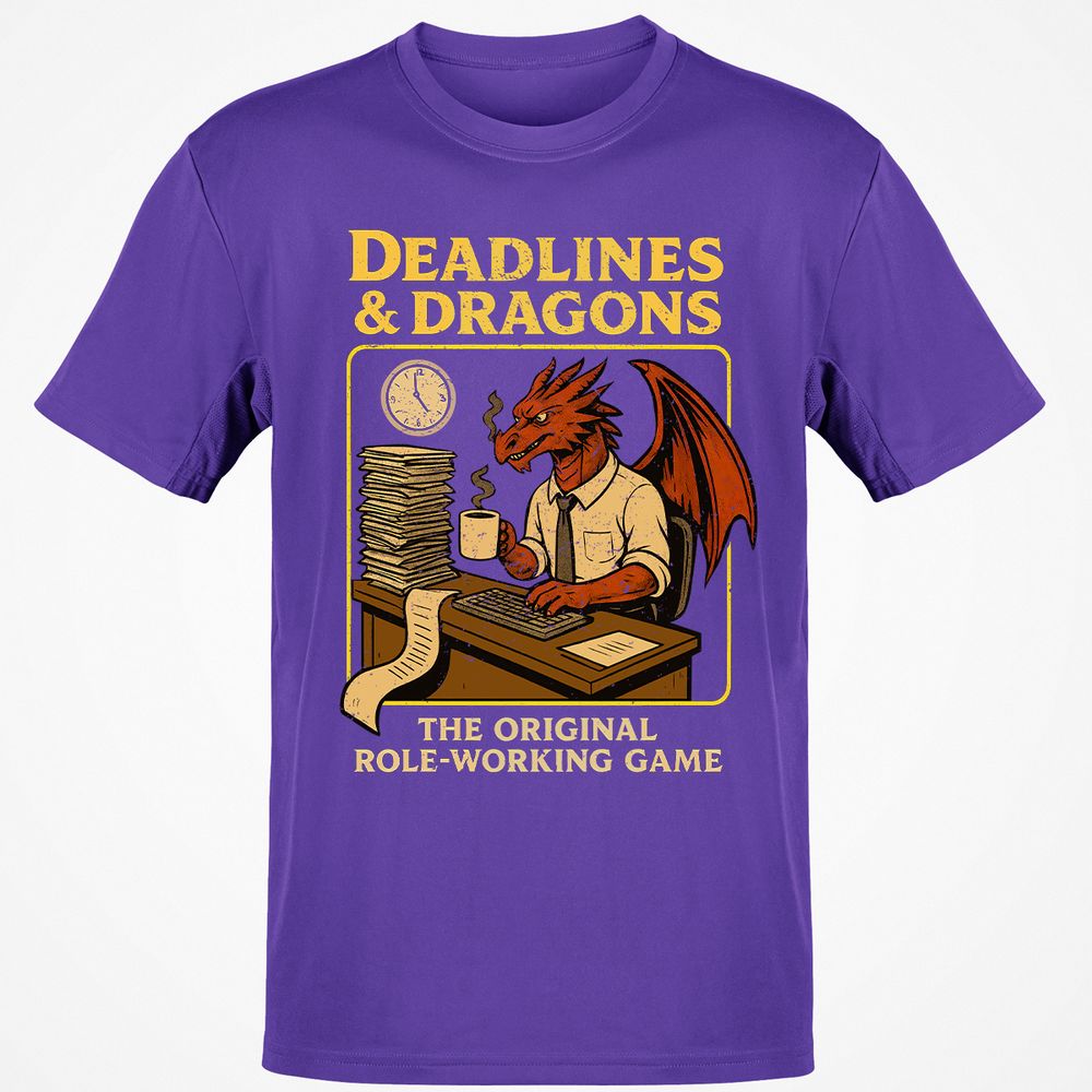 Deadlines & Dragons (Office Staff) Classic Unisex T-Shirt - Purple - 9
