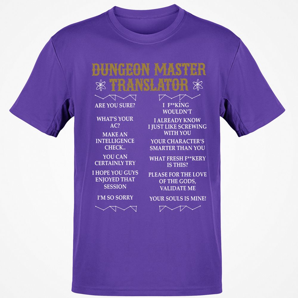 Dungeon Master Translator Classic Unisex T-Shirt - Purple - 9