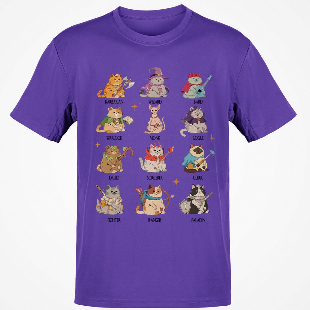 Dungeons And Cats Classic Unisex T-Shirt - Purple - 9