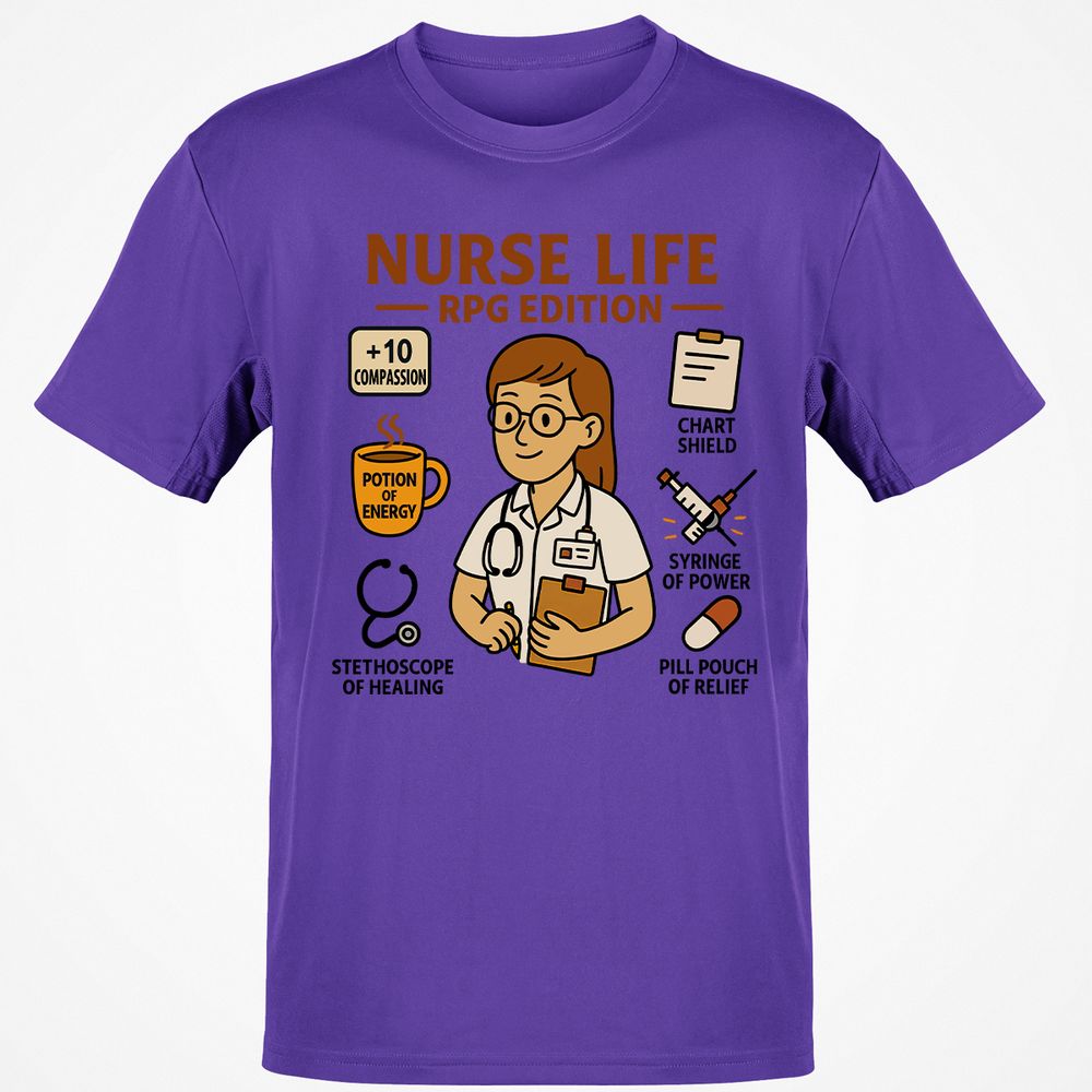 Nurse Life RPG Edition Classic Unisex T-Shirt - Purple - 9