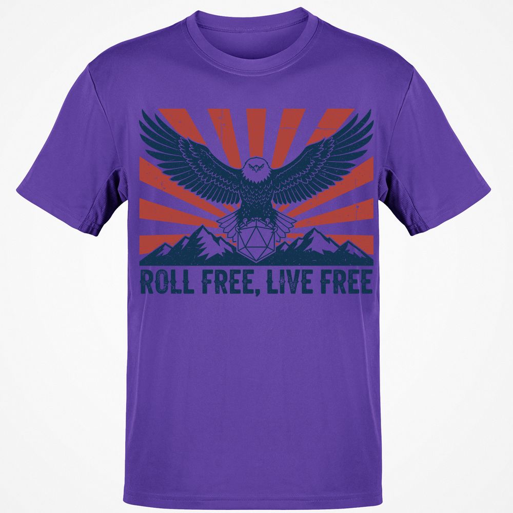 Roll Free, Live Free Classic Unisex T-Shirt - Purple - 9