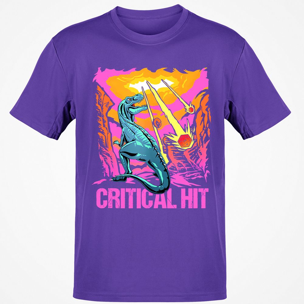 Dinosaur Critical Hit Classic Unisex T-Shirt - Purple - 9