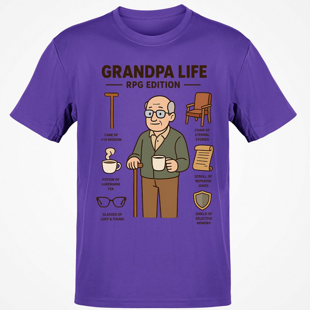 Grandpa Life RPG Edition Classic Unisex T-Shirt - Purple - 9