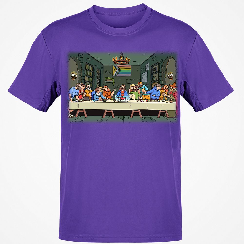 DnD Characters Pride Themed The Last Supper Shirt Classic Unisex T-Shirt - Purple - 9