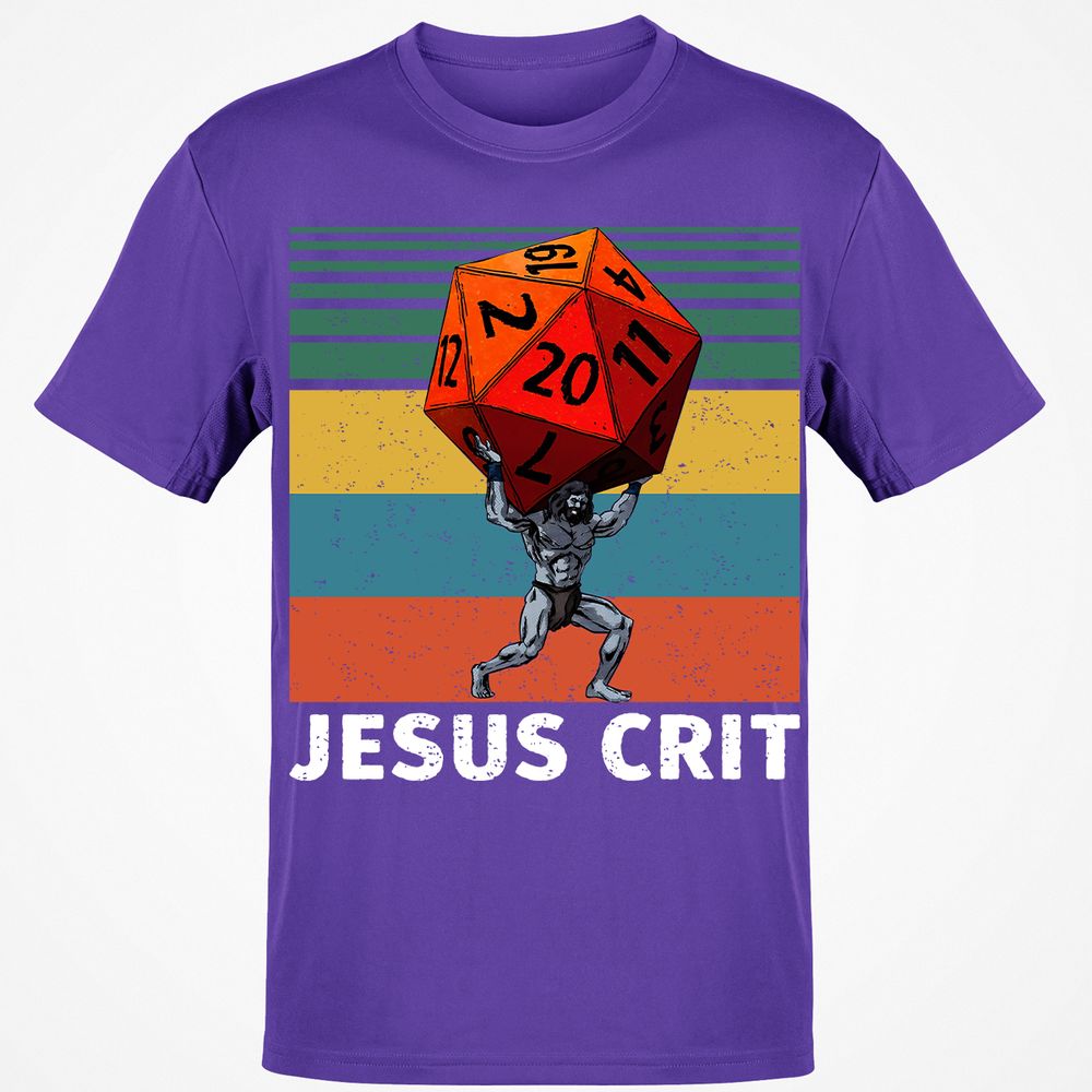 Jesus Crit Classic Unisex T-Shirt - Purple - 9