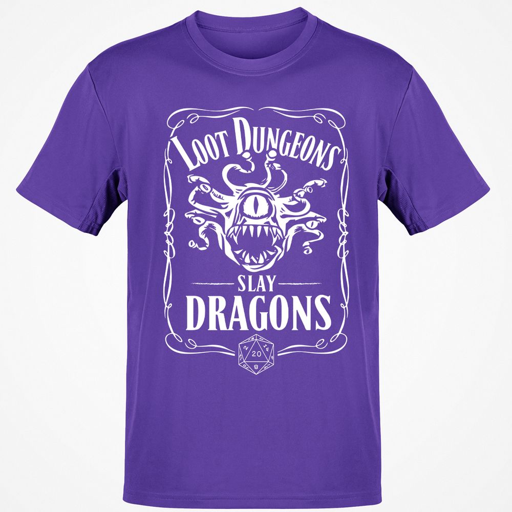 Loot Dungeon Slay Dragons Classic Unisex T-Shirt - Purple - 9