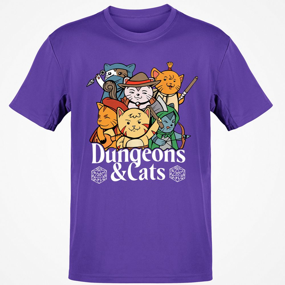 Dungeons & Cats Classic Unisex T-Shirt - Purple - 9