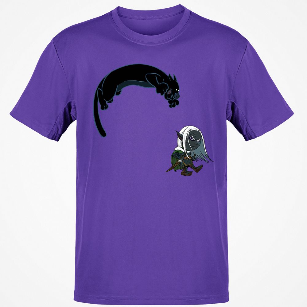 Drizzt And Guenhwyvar Classic Unisex T-Shirt - Purple - 9