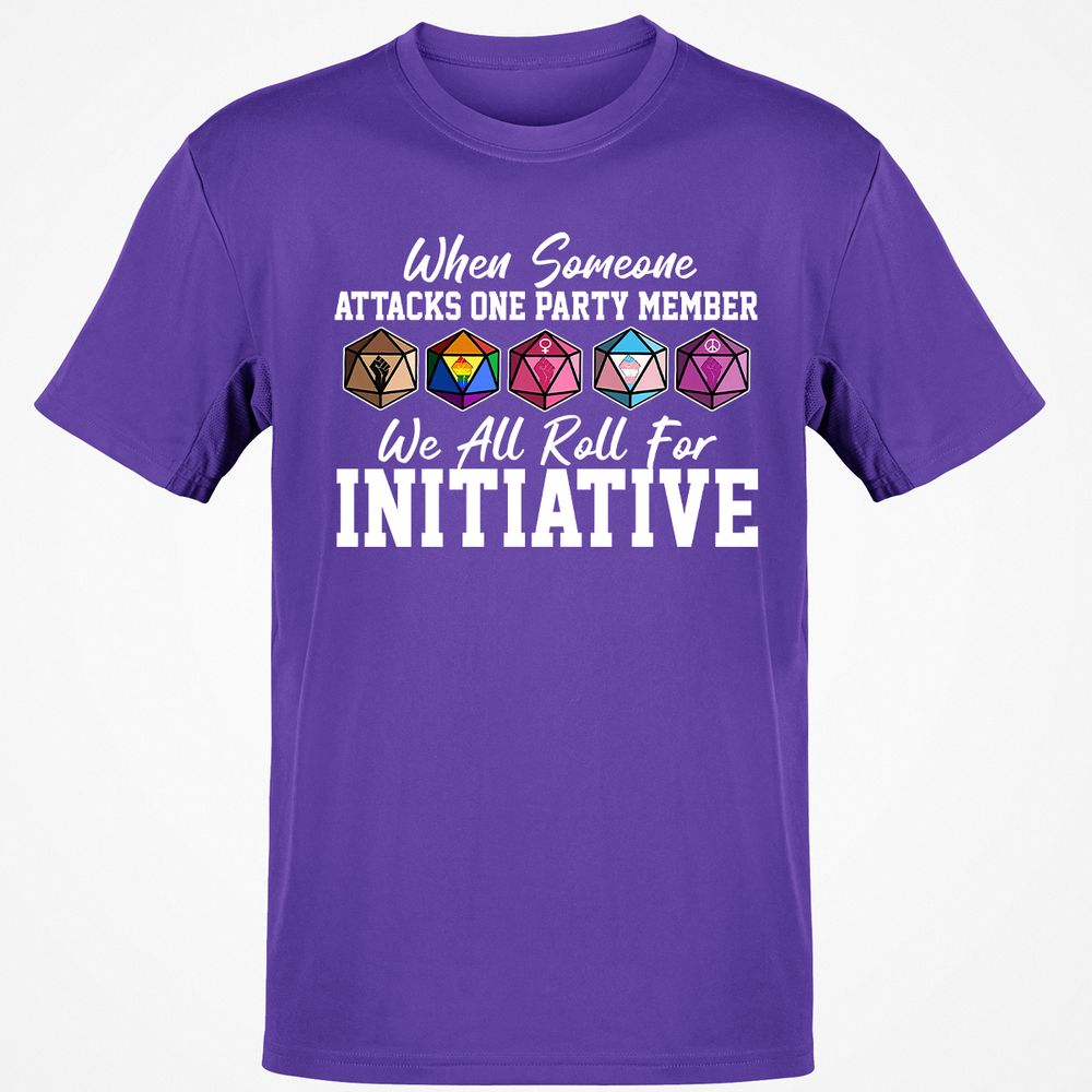 LGBT Roll For Initiative Classic Unisex T-Shirt - Purple - 9