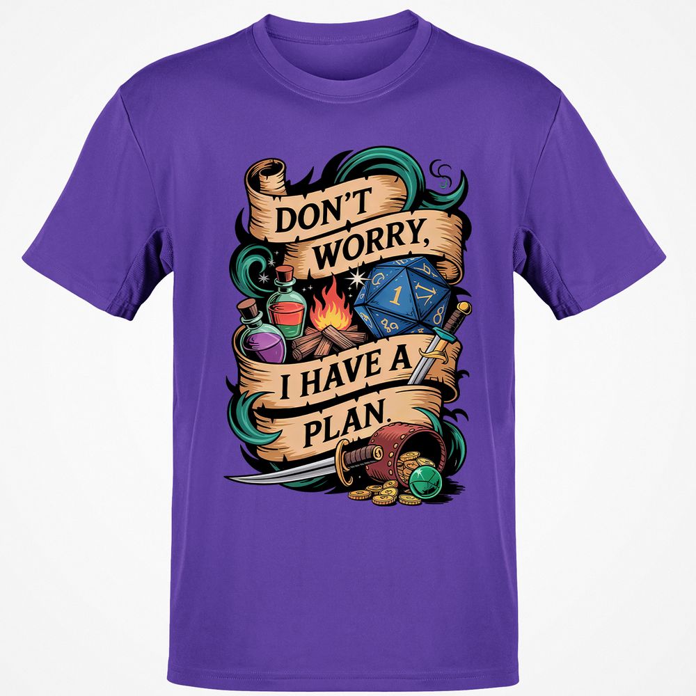 Don't Worry I Have A Plan Classic Unisex T-Shirt - Purple - 9