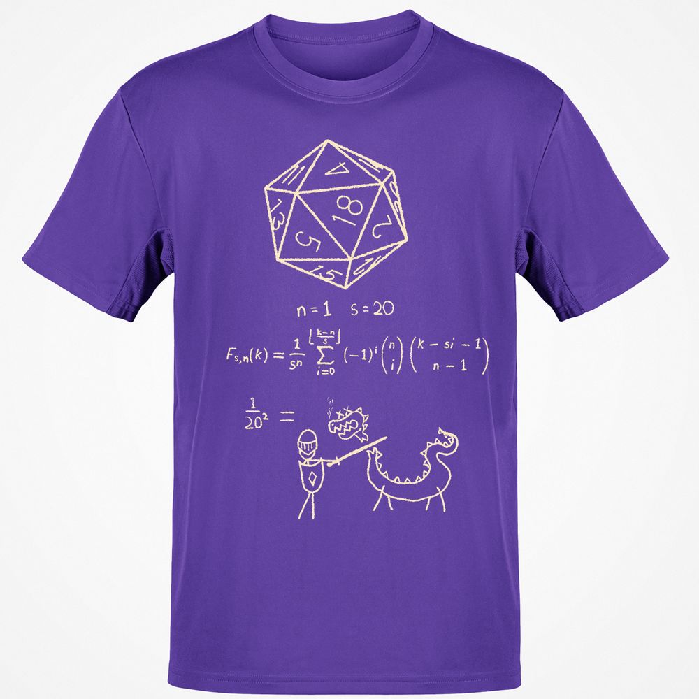 Science Of20 Sided Dice Classic Unisex T-Shirt - Purple - 9