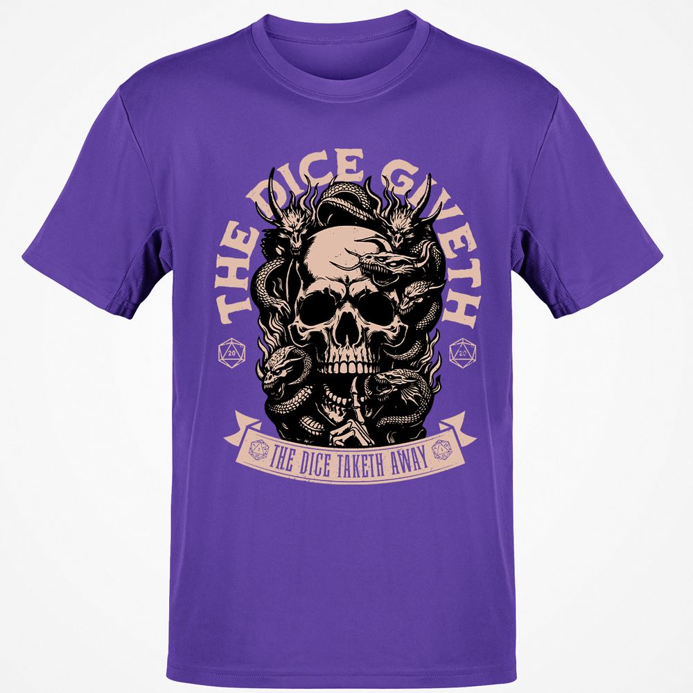 The Dice Giveth The Dice Taketh Away Classic Unisex T-Shirt - Purple - 9