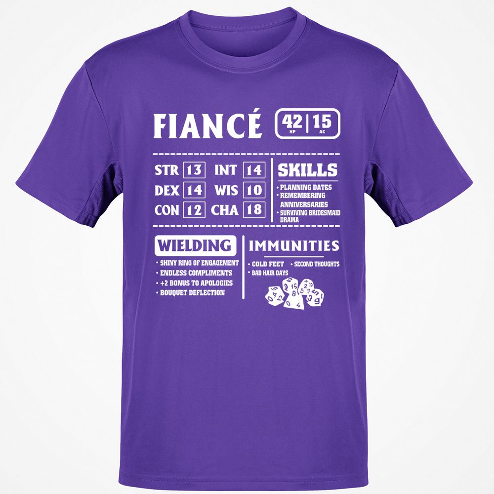 Fiance Stats Classic Unisex T-Shirt - Purple - 9