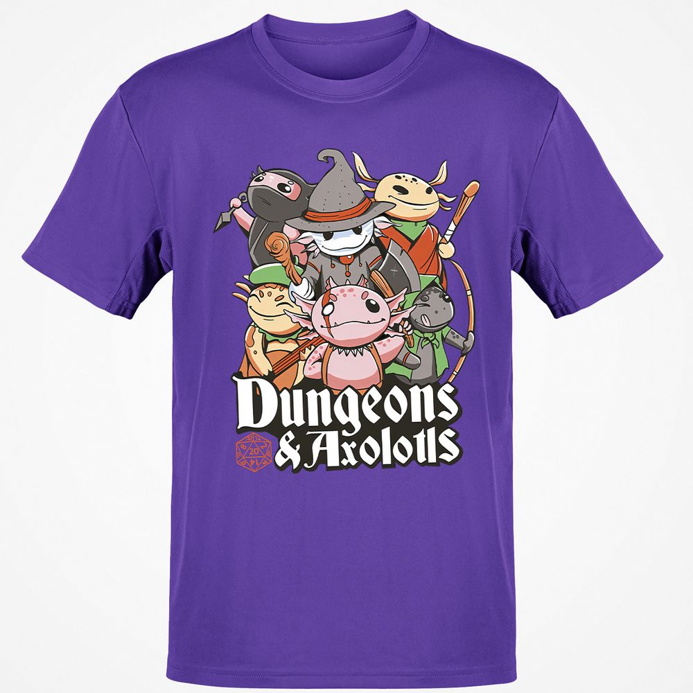 Dungeons And Axolotls Classic Unisex T-Shirt - Purple - 9