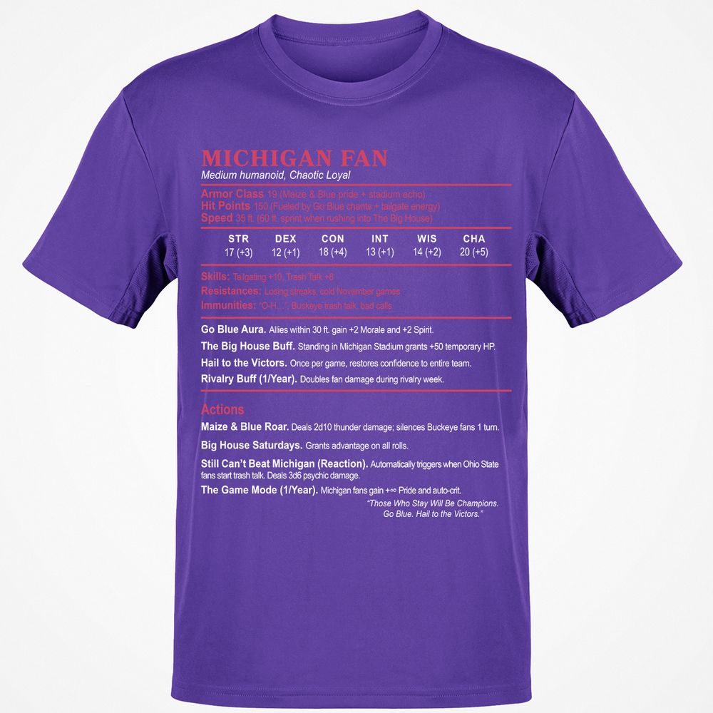 MICHIGAN FAN Classic Unisex T-Shirt - Purple - 9